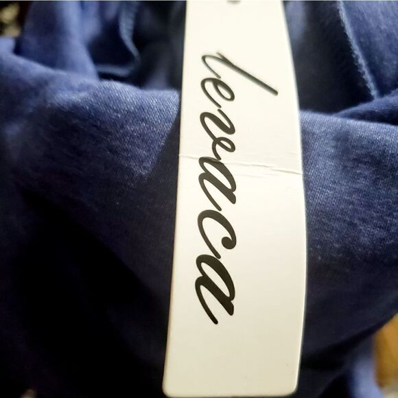 Lavaca VTG  Blue Cowl Neck Tunic Top Size Medium - Picture 9 of 10